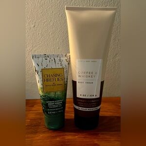 Bath & Body Work
1x 8oz body cream 
1x 2.5 oz body cream